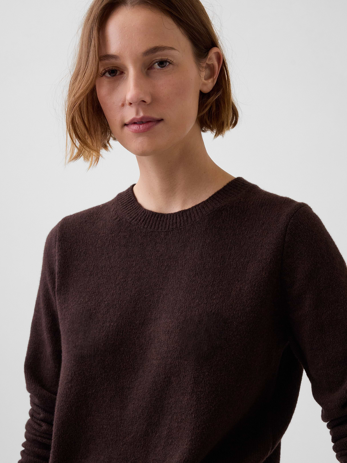 CashSoft Crew Sweater - Terra brown heather