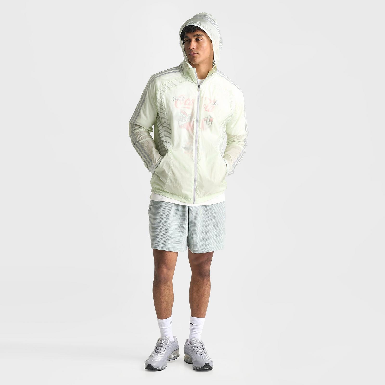 Men's adidas x Coca-Cola Teamgeist Windbreaker Jacket - Crystal Jade/Grey Silver - view 2