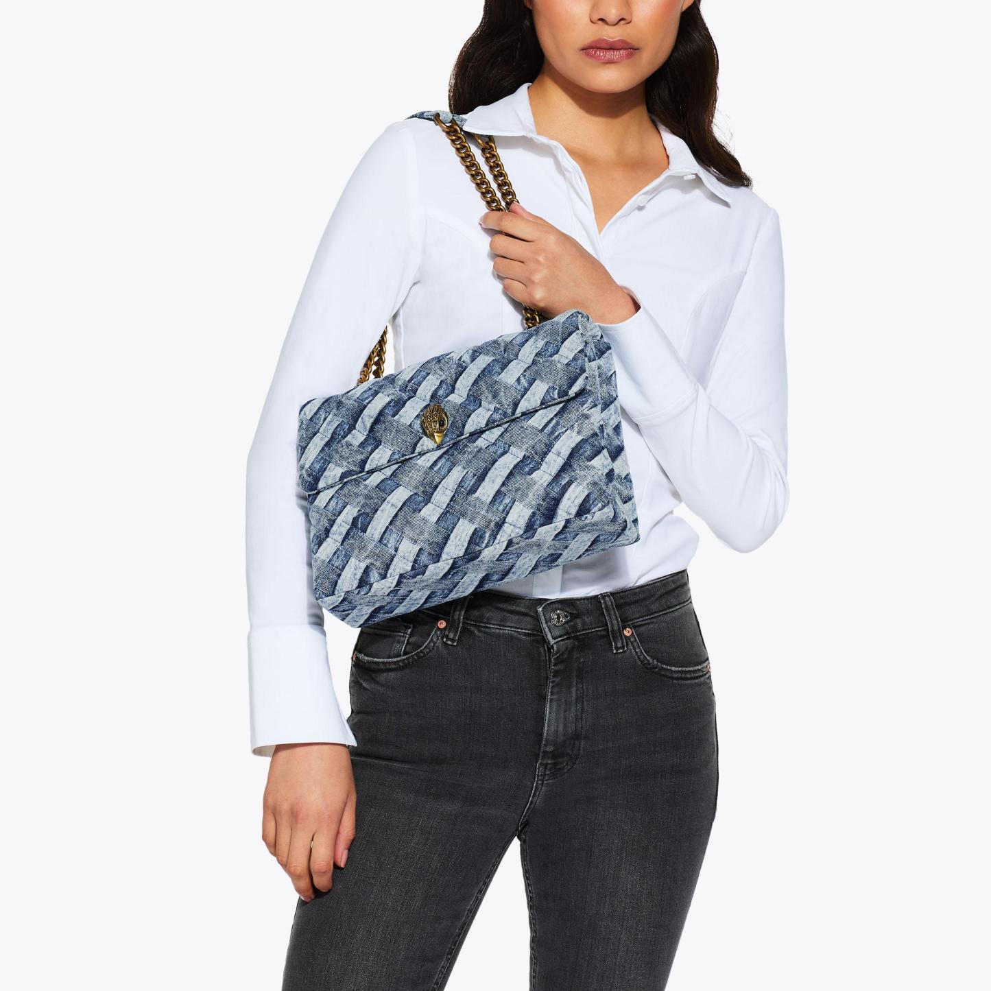 Kurt Geiger London Large Denim Kensington Bag - Blue - view 2