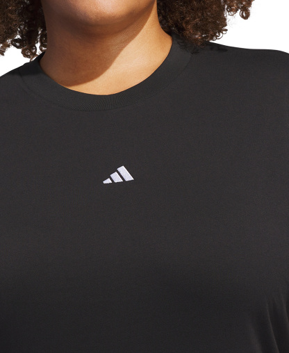 adidas Women's Short-Sleeve Cotton Crewneck Logo T-Shirt - Black