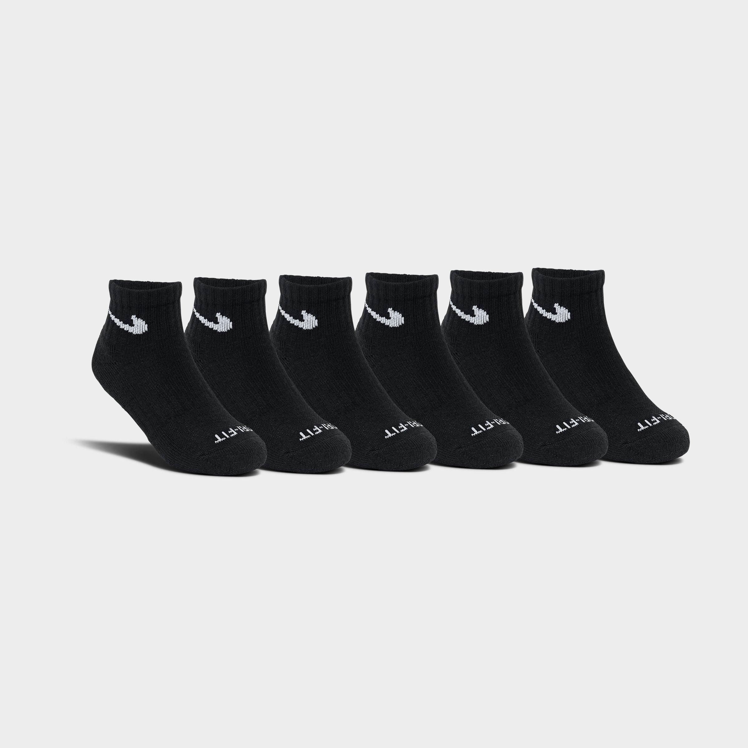 Little Kids' Nithtke Dri-FIT Ankle Socks (6-Pack) - Black