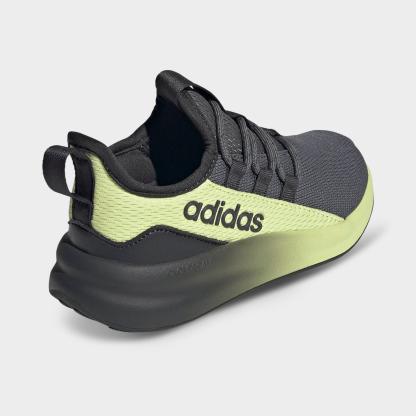 Girls' Little Kids' and Big Kids' adidas Lite Racer Adapt 8.0 Stretch Lace Casual Shoes - Part 2 - Carbon/Grey Five/Semi Frozen Lemon - Back view