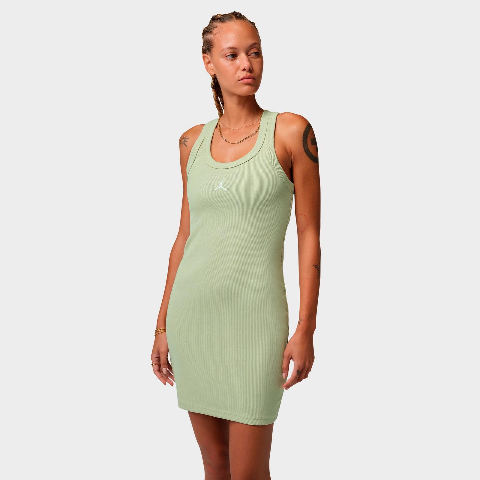 Women's Jordan Brooklyn Tank Dress - Olive Aura/White - view 1