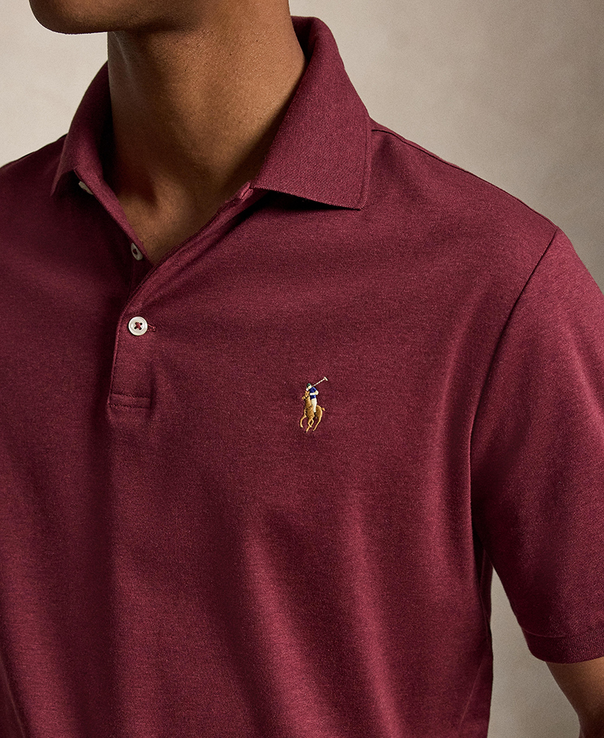 Polo Ralph Lauren Men's Classic-Fit Soft Cotton Polo Shirt - Spring Wine Heather