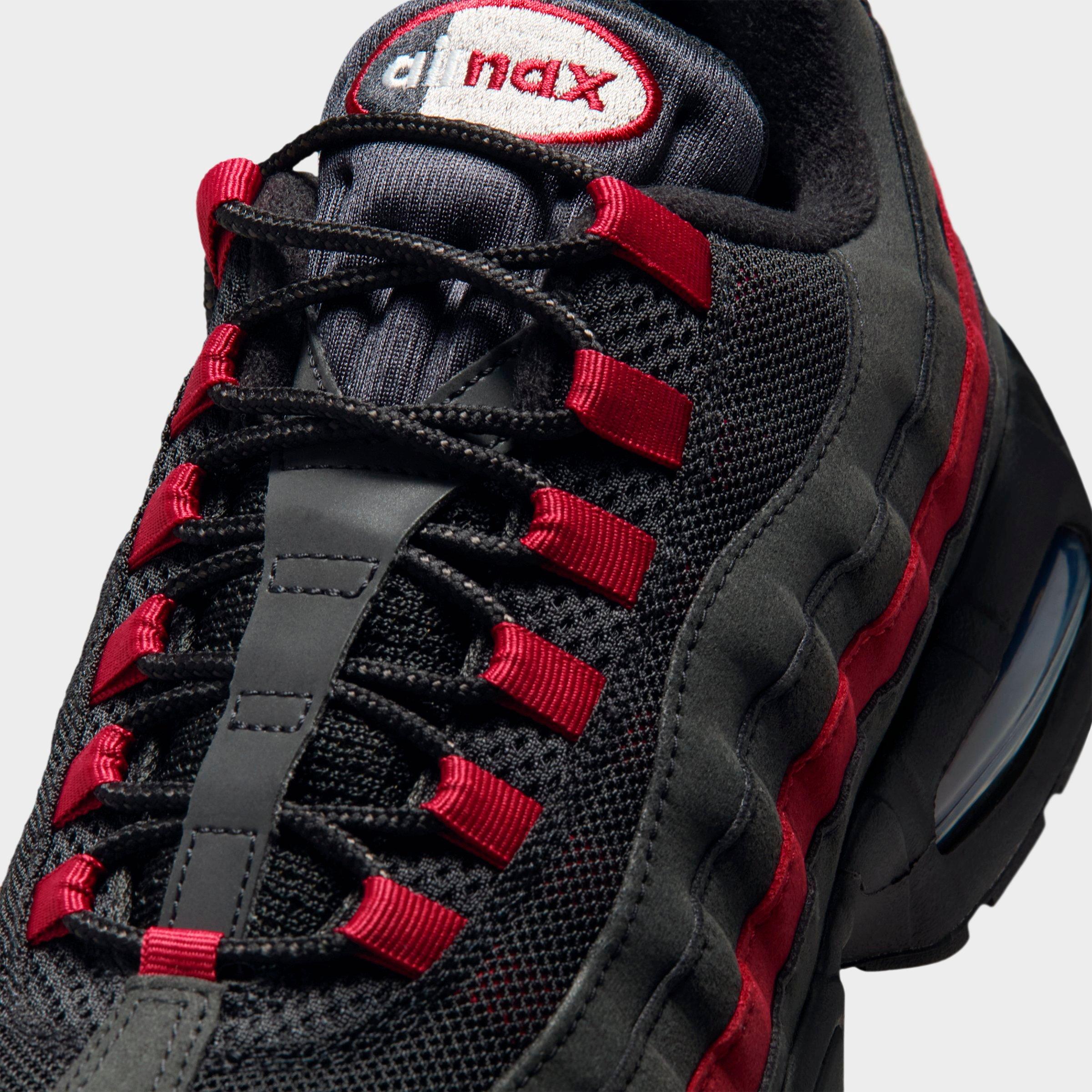 Men's Nithtke Air Max 95 Big Bubble Scorpion Casual Shoes - Part 1 - Black/Team Crimson/Wolf Grey/Black - Detail shot