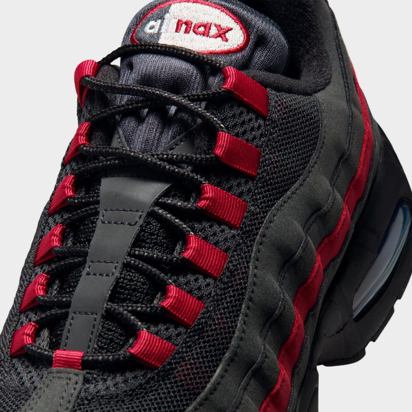 Men's Nithtke Air Max 95 Big Bubble Scorpion Casual Shoes - Part 1 - Black/Team Crimson/Wolf Grey/Black - Detail shot