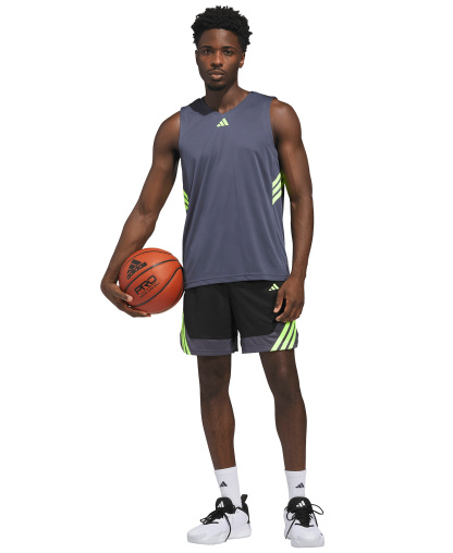 adidas Men's Basketball Logo Graphic Tank Top - Onix / Lemon
