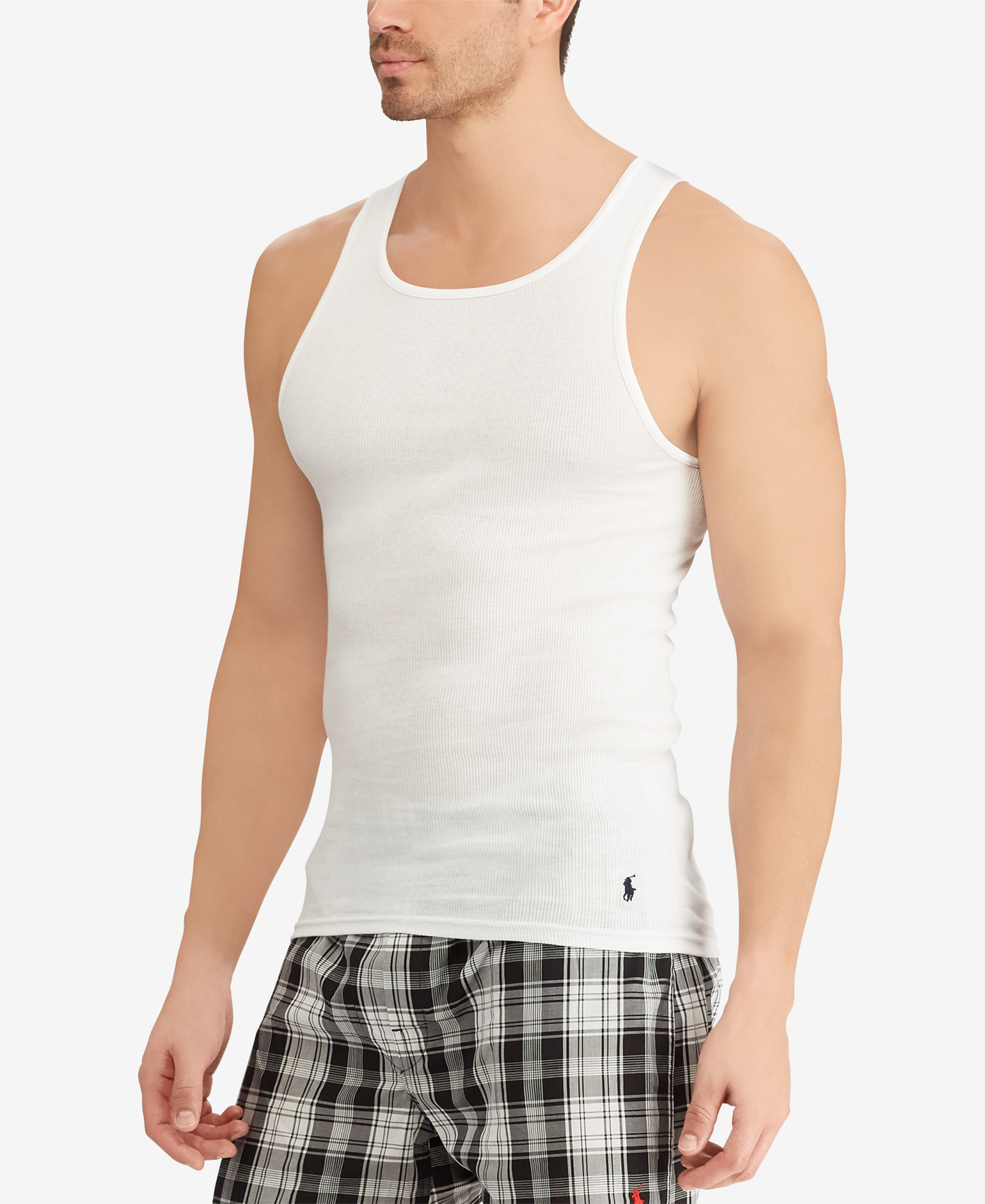 Polo Ralph Lauren Men's 5-Pack Cotton Undershirt Tank Tops - White Pack