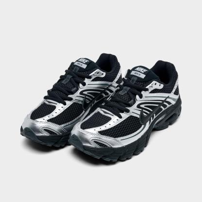 Women's Nithtke Air Max Moto 2K Casual Shoes - Part 1 - Black/Black/Metallic Silver - Both shoes facing left