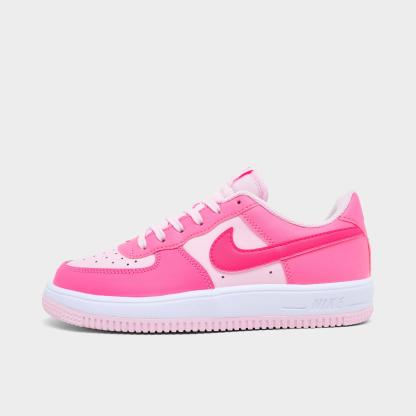 Little Kids' Nithtke Force 1 Low Casual Shoes - Pinksicle/Pink Foam/White/Hyper Pink - Left shoe facing left. Outside of the shoe.