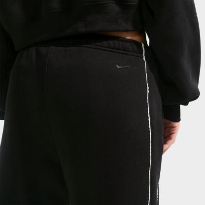 Women's Nithtke Studio Fleece Medium-Weight "Graphic Pack" Mid-Rise Wide-Leg Pants - Total Black/Sail/Total Black