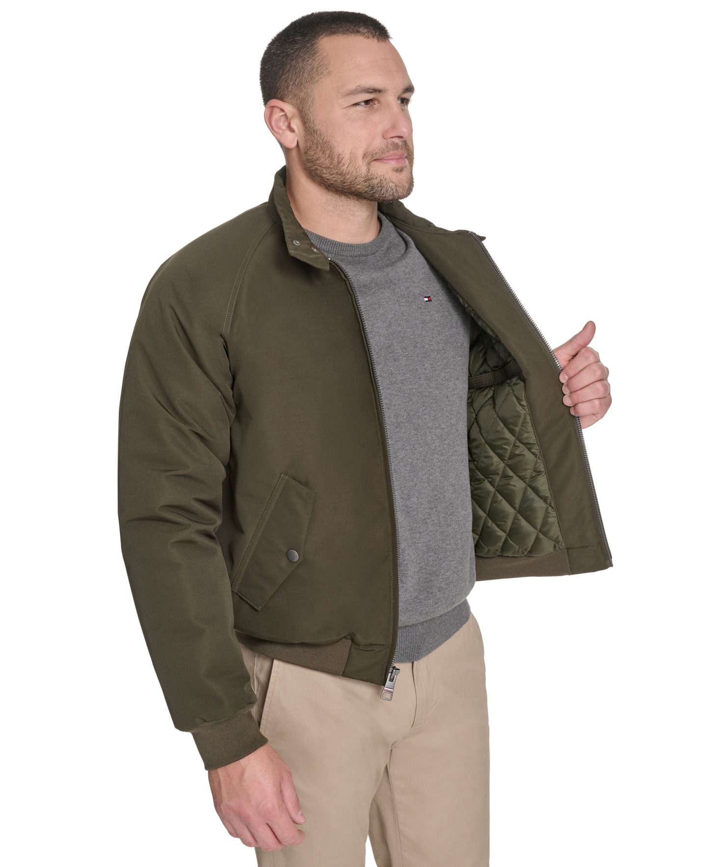 Tommy Hilfiger Men's New Modern Bomber - Olive