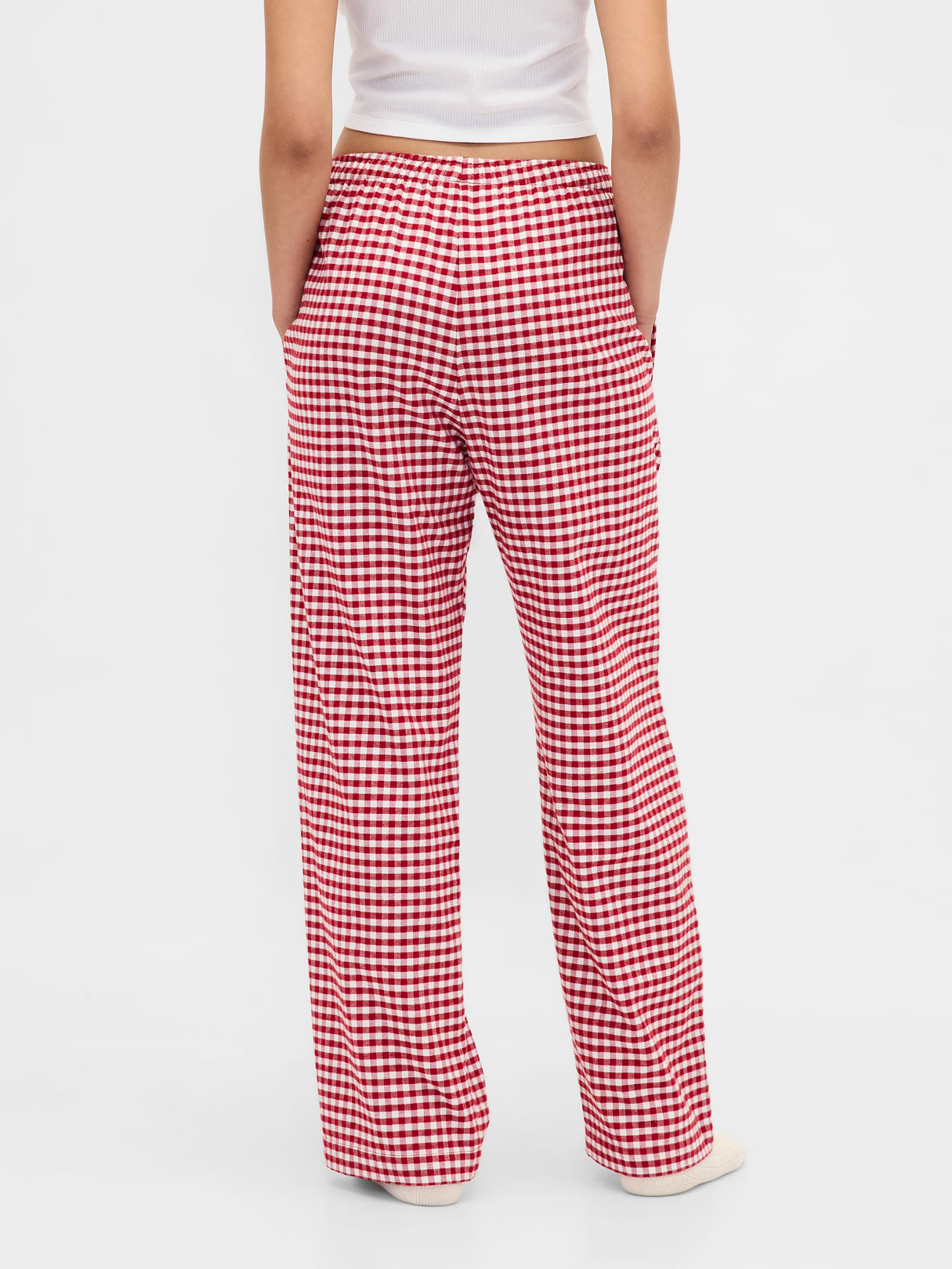 Adult Softest Flannel PJ Pants - Red gingham print