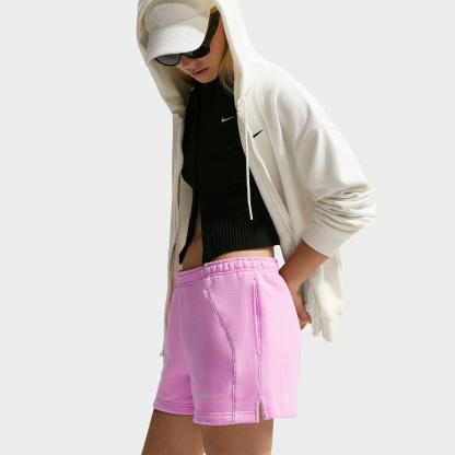 Women's Nithtke Studio Fleece Medium-Weight "Graphic Pack" Mid-Rise Shorts - Pink Rise/Sail