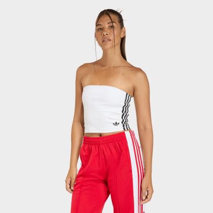Women's adidas Originals adicolor 3-Stripes Tube Top - White/Black - view 1