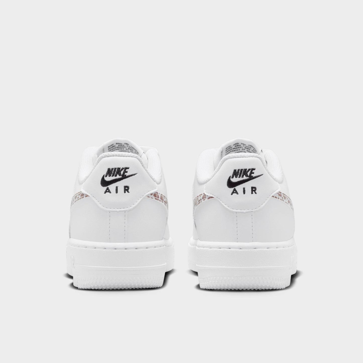Big Kids' Nithtke Air Force 1 Low Casual Shoes - White/Black/Multicolor - Back view