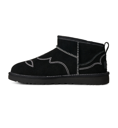 UGG® Women's Classic Ultra Mini Western Slip-On Booties - Black