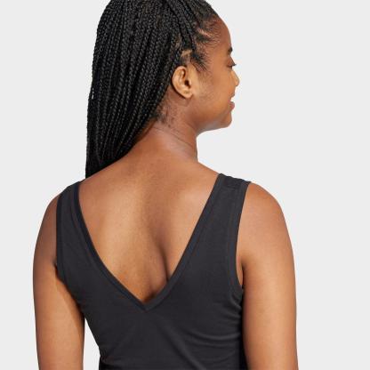 Women's adidas Sportswear Essentials Small Logo Cotton Lifestyle Tank Top - Black/White