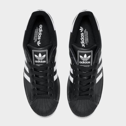 Men's adidas Originals Superstar II Casual Shoes - Black/White/Black - view 5