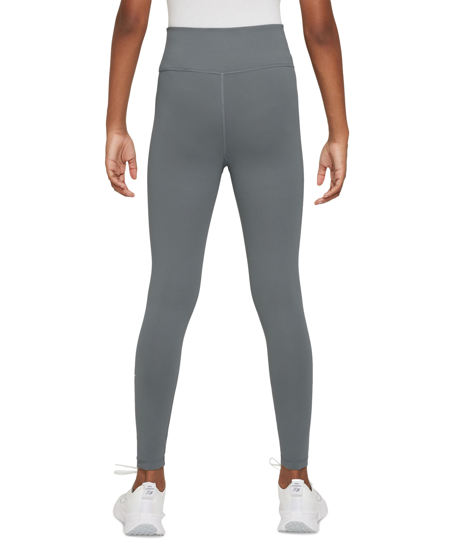 Nike Big Girls One Dri-FIT High-Waisted Leggings - Smoke Grey/white