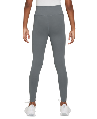 Nike Big Girls One Dri-FIT High-Waisted Leggings - Smoke Grey/white