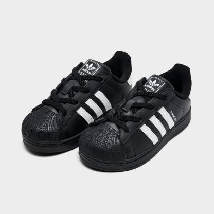 Kids' Toddler adidas Originals Superstar Casual Shoes - Black/White/Black - view 2