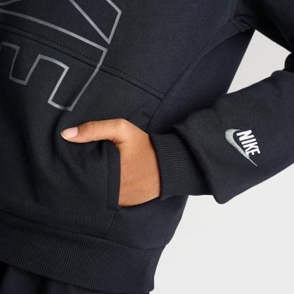 Big Kids' Nithtke Club Fleece Block Pullover Hoodie - Black
