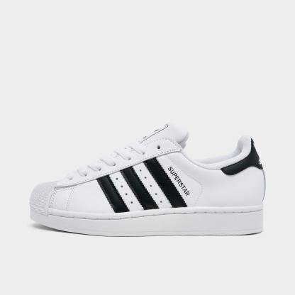 Big Kids' adidas Originals Superstar II Casual Shoes - Cloud White/Core Black/Cloud White - Left shoe facing left. Outside of the shoe.
