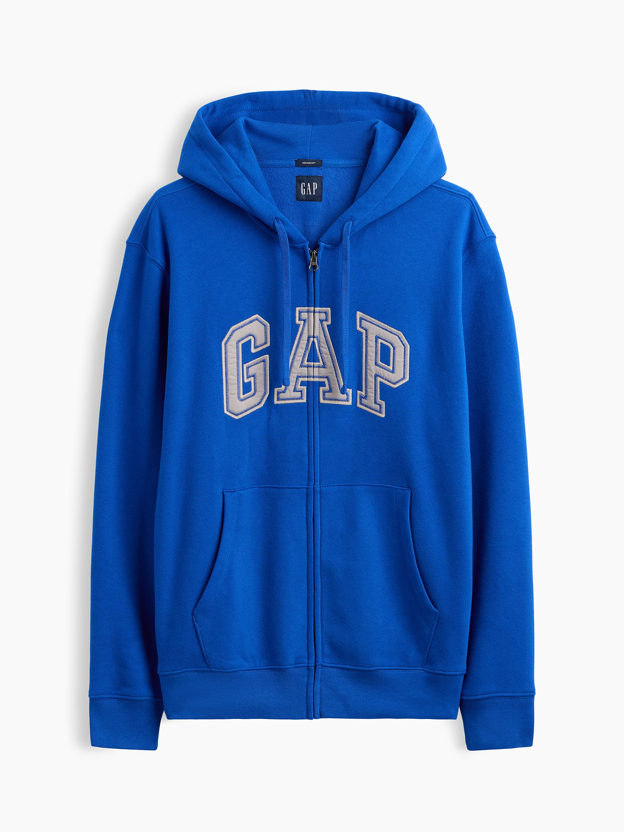 Adult VintageSoft Arch Logo Zip Hoodie - Active blue