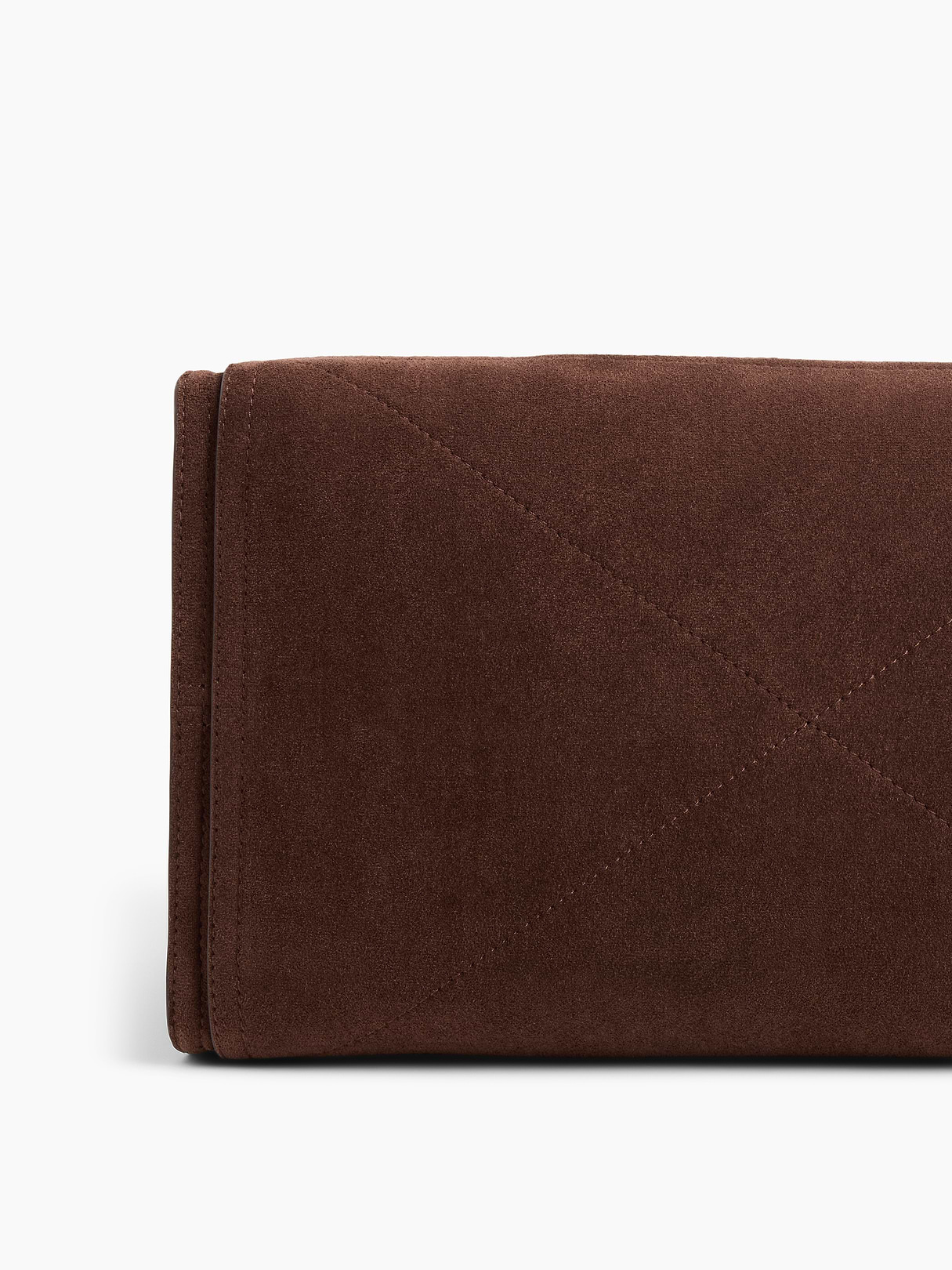 Vegan Suede Five Pocket Tote - Terra brown