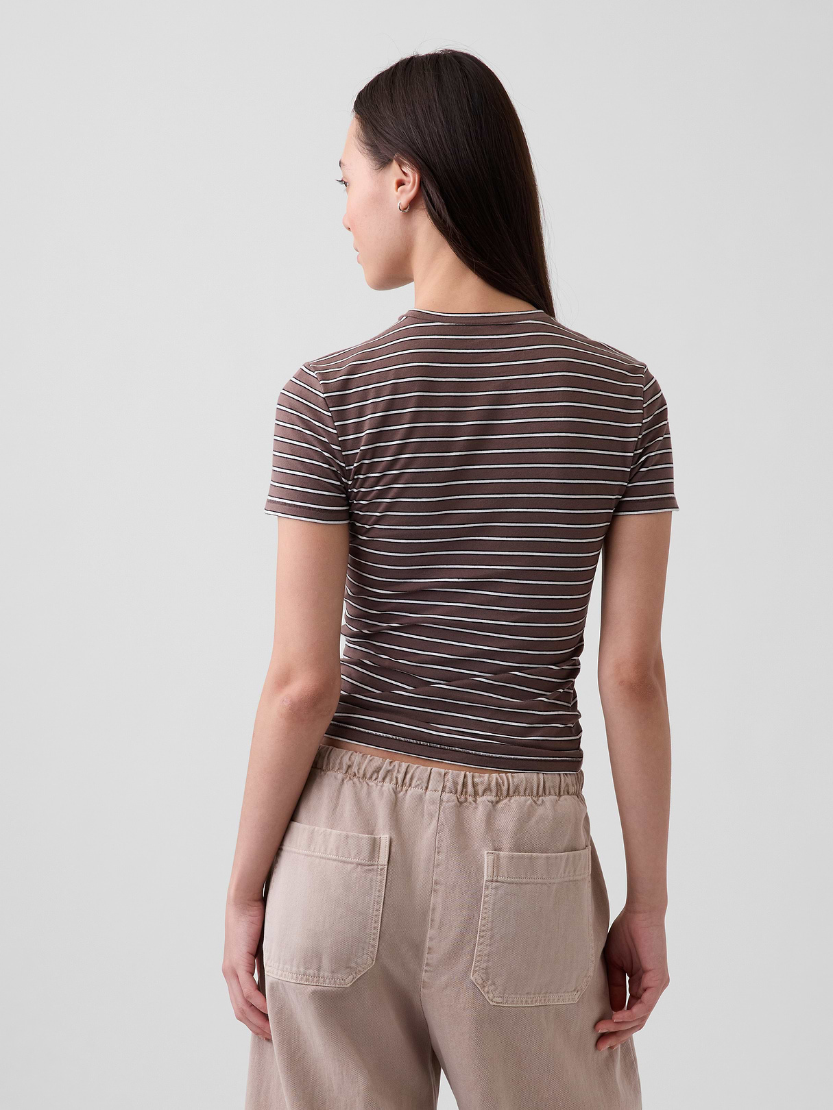 CloseKnit Jersey T-Shirt - Brown stripe