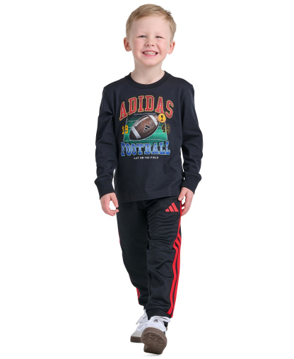 adidas Boys' 8-20 Pull-On Jogger Pant - Black/Red