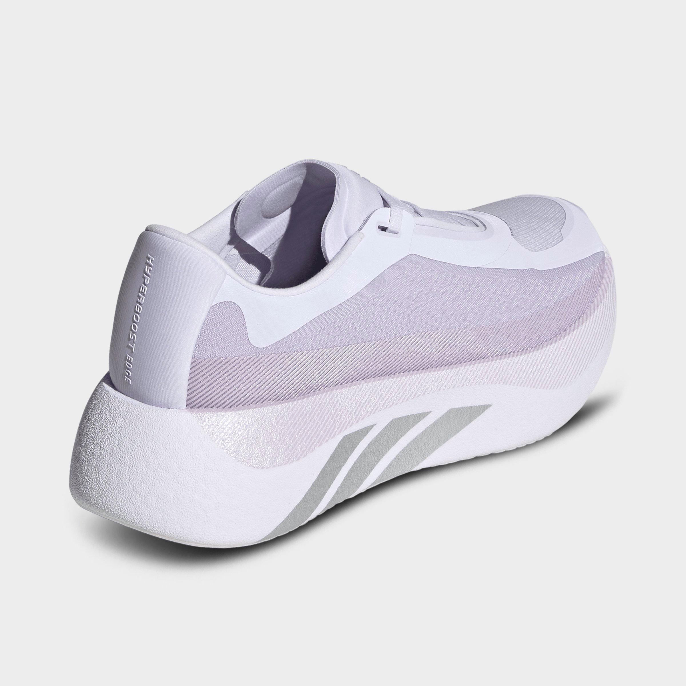 Women's adidas Hyperboost Edge Running Shoes - Part 2 - Frozen Purple/Silver Metallic/Silver Dawn - Back view