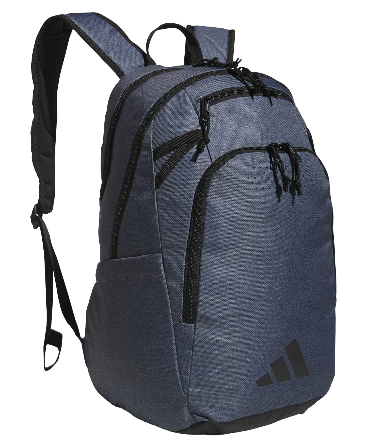adidas Men's Multiple Zippered Pockets Backpack Messenger - Twill Onix Gray/Black