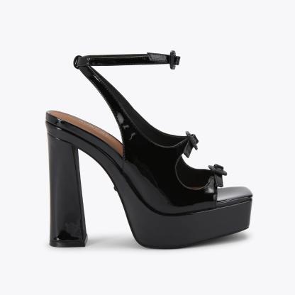 Kurt Geiger London 3 Buckle Platform Heel - Black