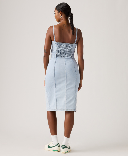 Levi's Women's Denim Bustier Button-Front Dress - Not Surprised