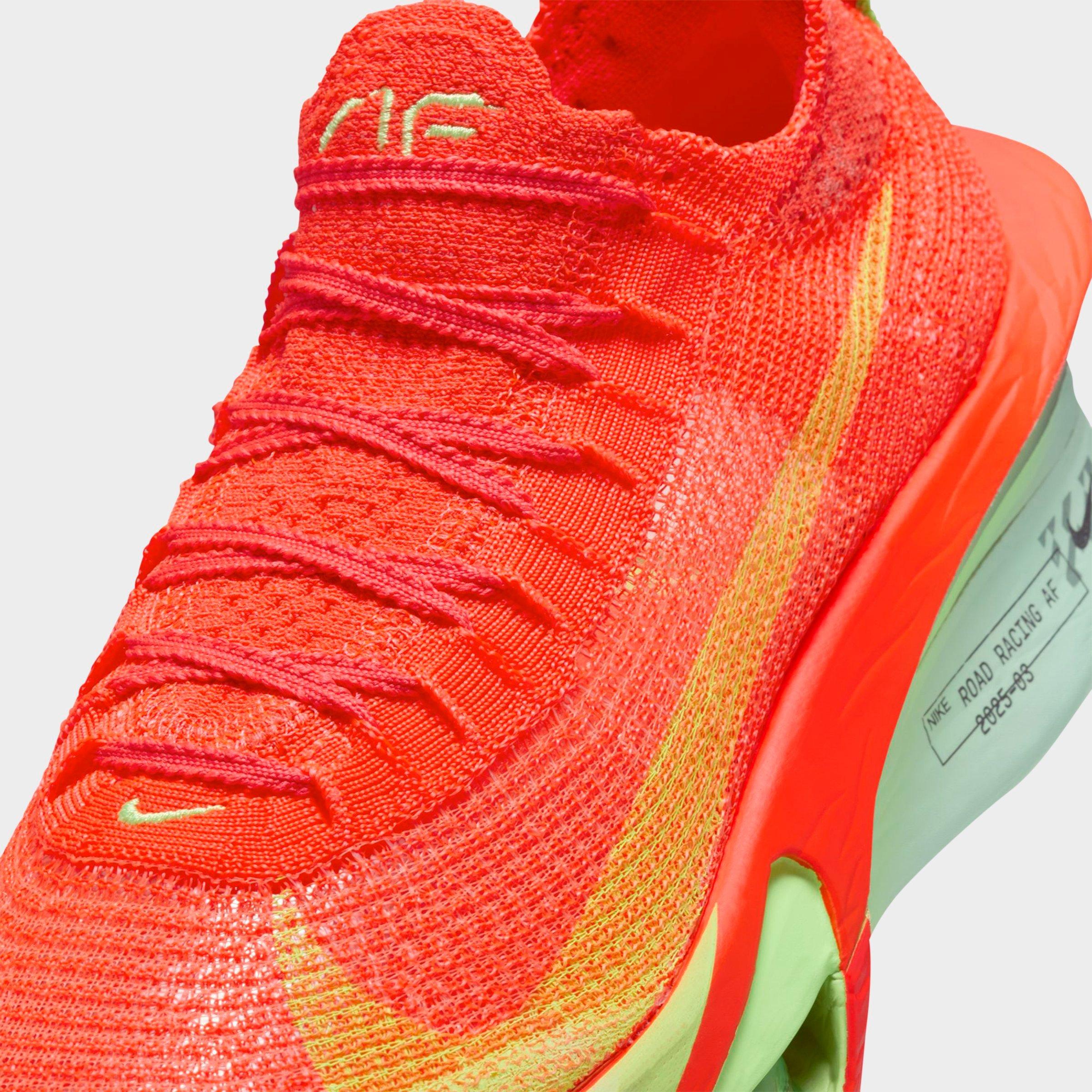 Women's Nithtke Air Zoom Alphafly 3 Running Shoes - Bright Crimson/Cave Purple/Lime Blast/Mint Foam - Detail shot