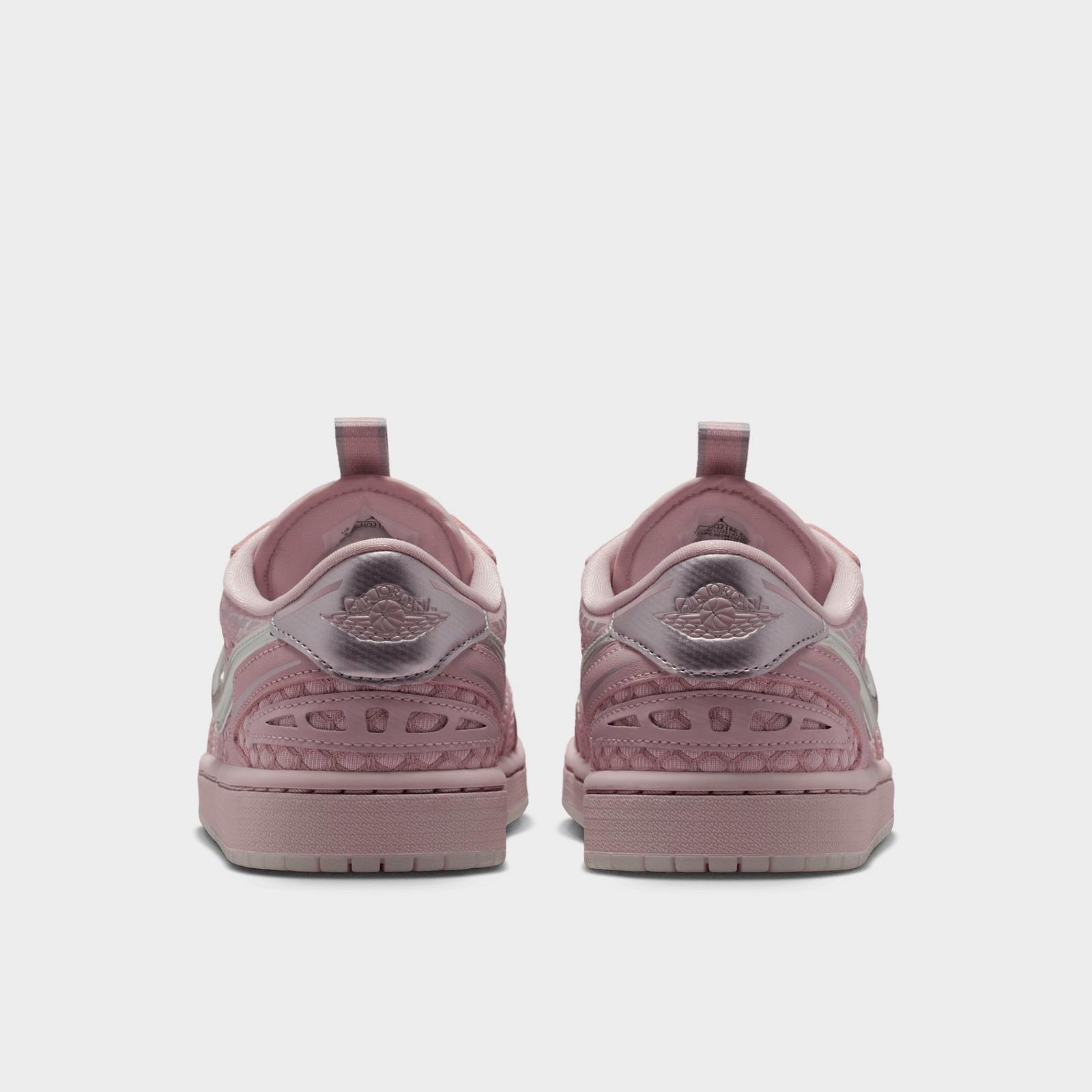 Women's Air Jordan 1 Low Method of Make Casual Shoes - Particle Rose/Barely Rose/Metallic Silver/Enigma Stone - view 4