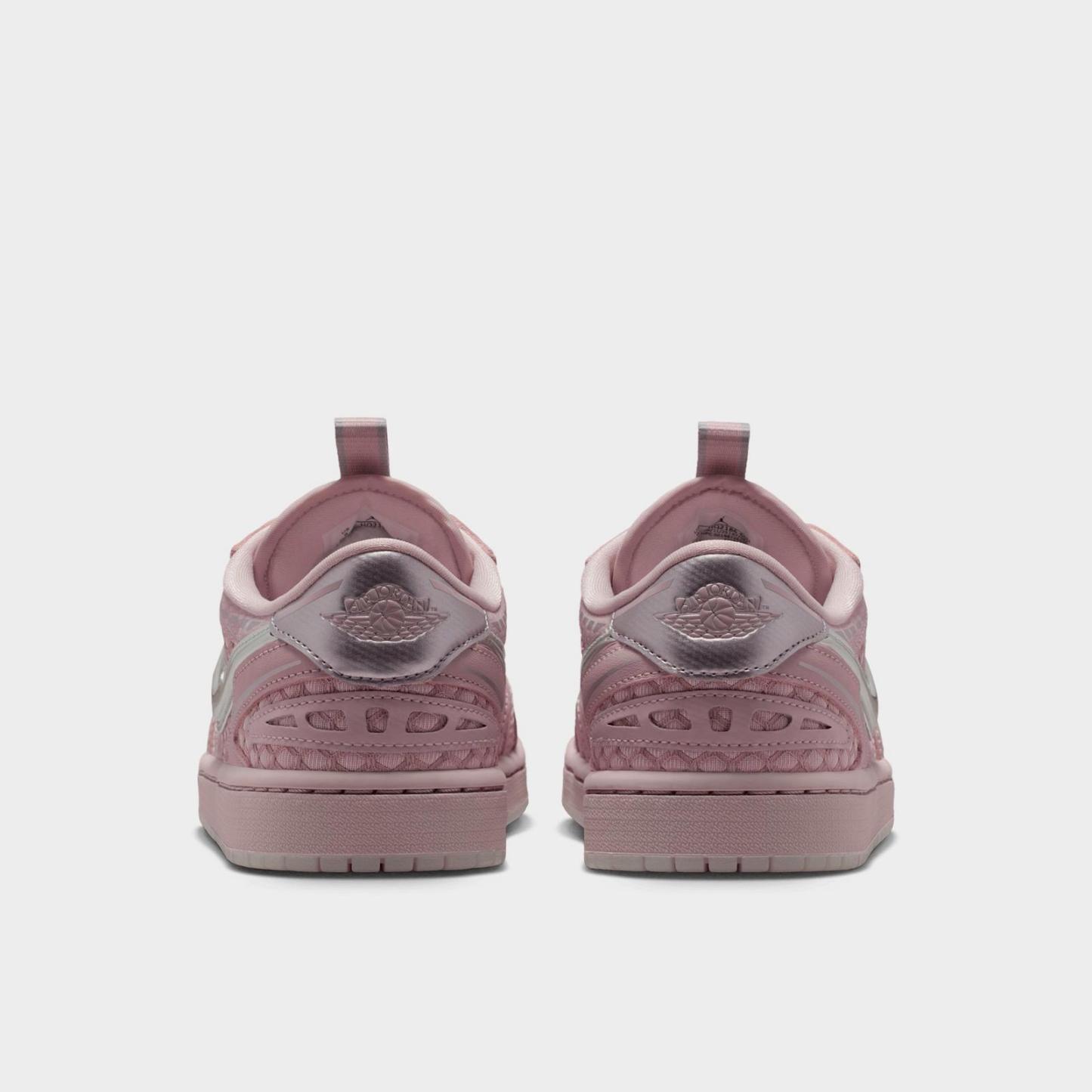 Women's Air Jordan 1 Low Method of Make Casual Shoes - Particle Rose/Barely Rose/Metallic Silver/Enigma Stone - view 4