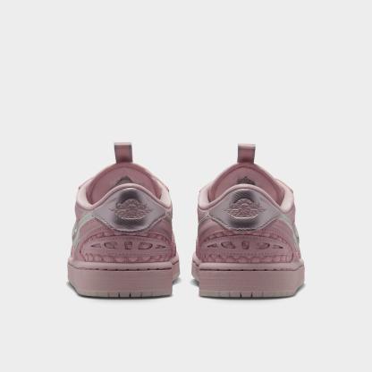 Women's Air Jordan 1 Low Method of Make Casual Shoes - Particle Rose/Barely Rose/Metallic Silver/Enigma Stone - view 4