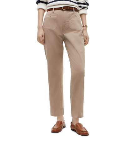 Tommy Hilfiger Women's Twill Patch Pocket Chinos Pants - Beige