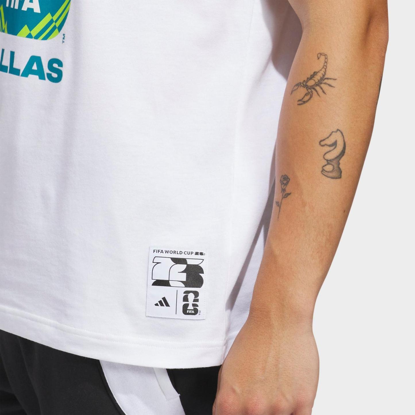 Men's adidas Soccer FIFA World Cup 26™ Host City Dallas Graphic T-Shirt - White - view 5