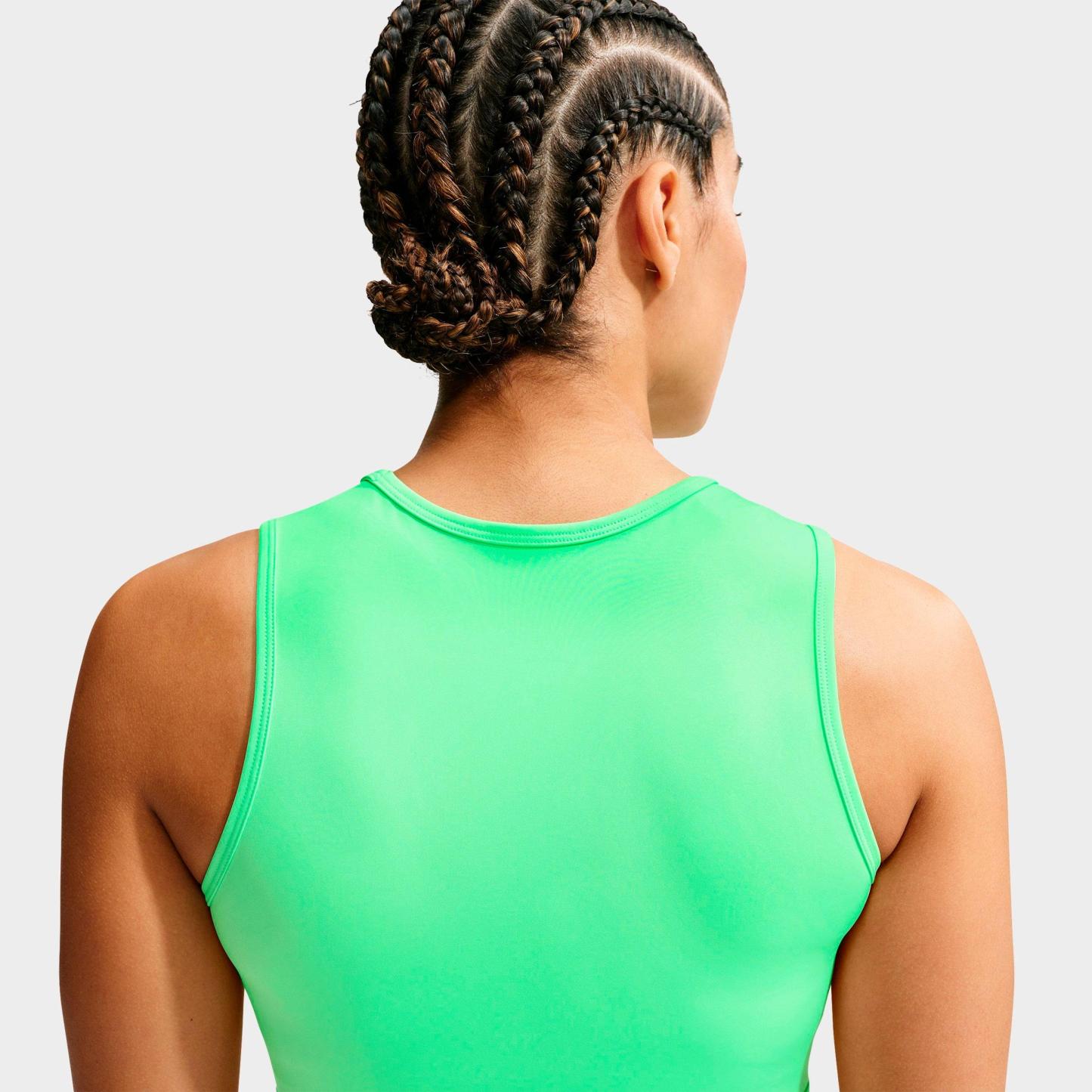 Women's Nithtke Pro Dri-FIT Crop Tank - Illusion Green/White