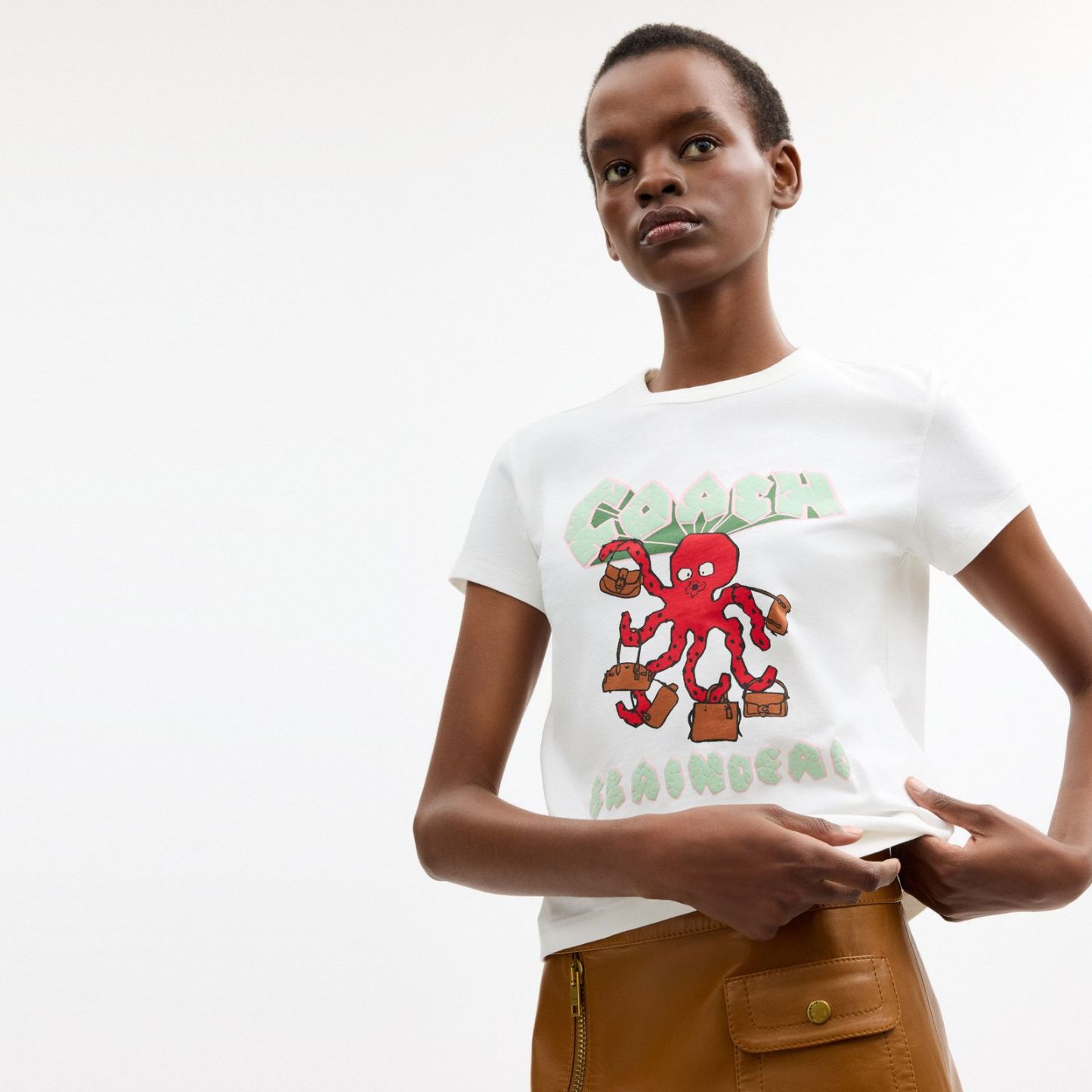 Coach | Brain Dead Octopus 90's T-Shirt - White - view 4