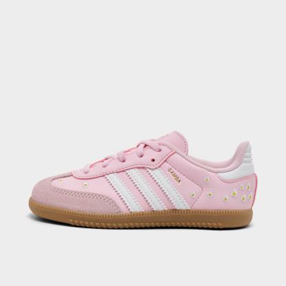 Kids' Toddler adidas Originals Samba OG Stretch Lace Casual Shoes - Clear Pink/Footwear White/Gum - view 1