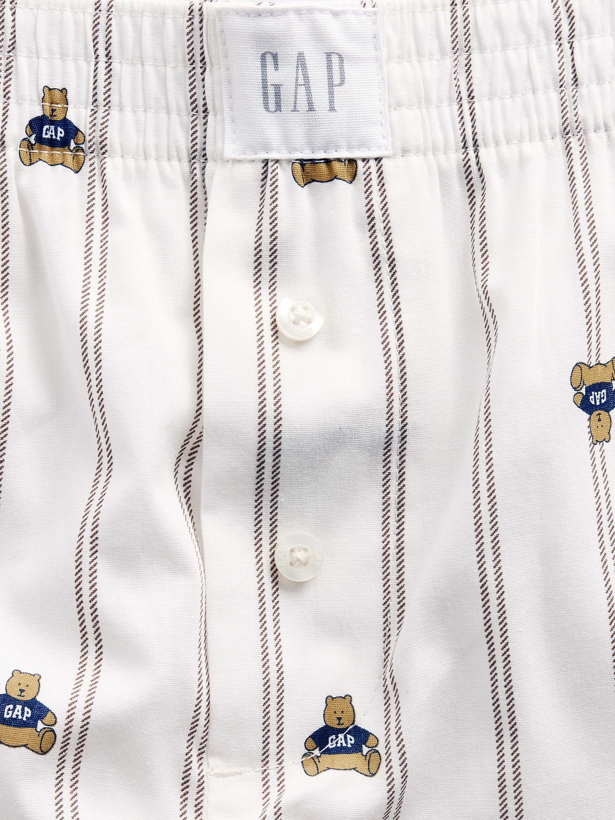 Poplin PJ Boxer Shorts - Brannan bear off white