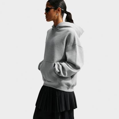 Women's Nithtke Studio Fleece Medium-Weight Camo Oversized Pullover Hoodie - Dark Grey Heather/Sail
