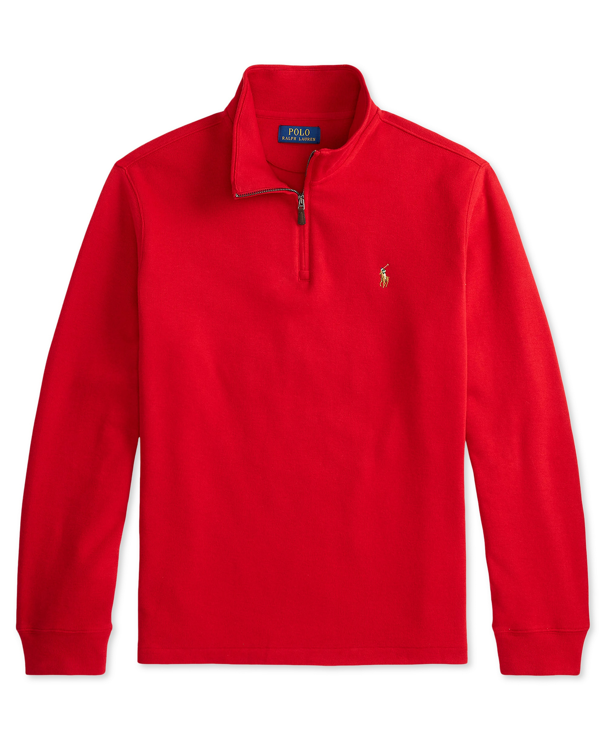 Polo Ralph Lauren Men's Estate-Rib Cotton Quarter-Zip Sweater - RL 2000 Red