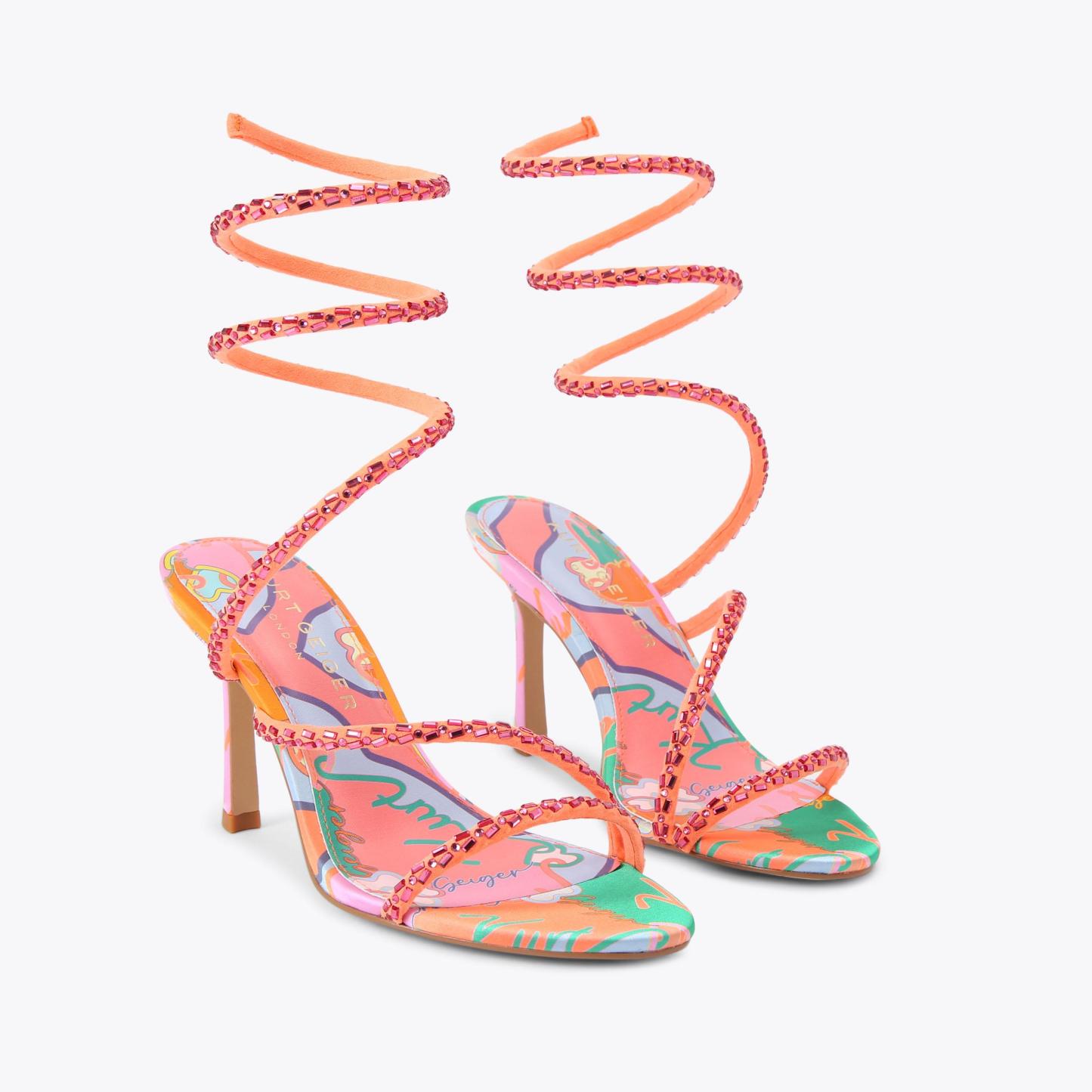 Kurt Geiger London Spiral Asymmetric Heel - Pink - view 3
