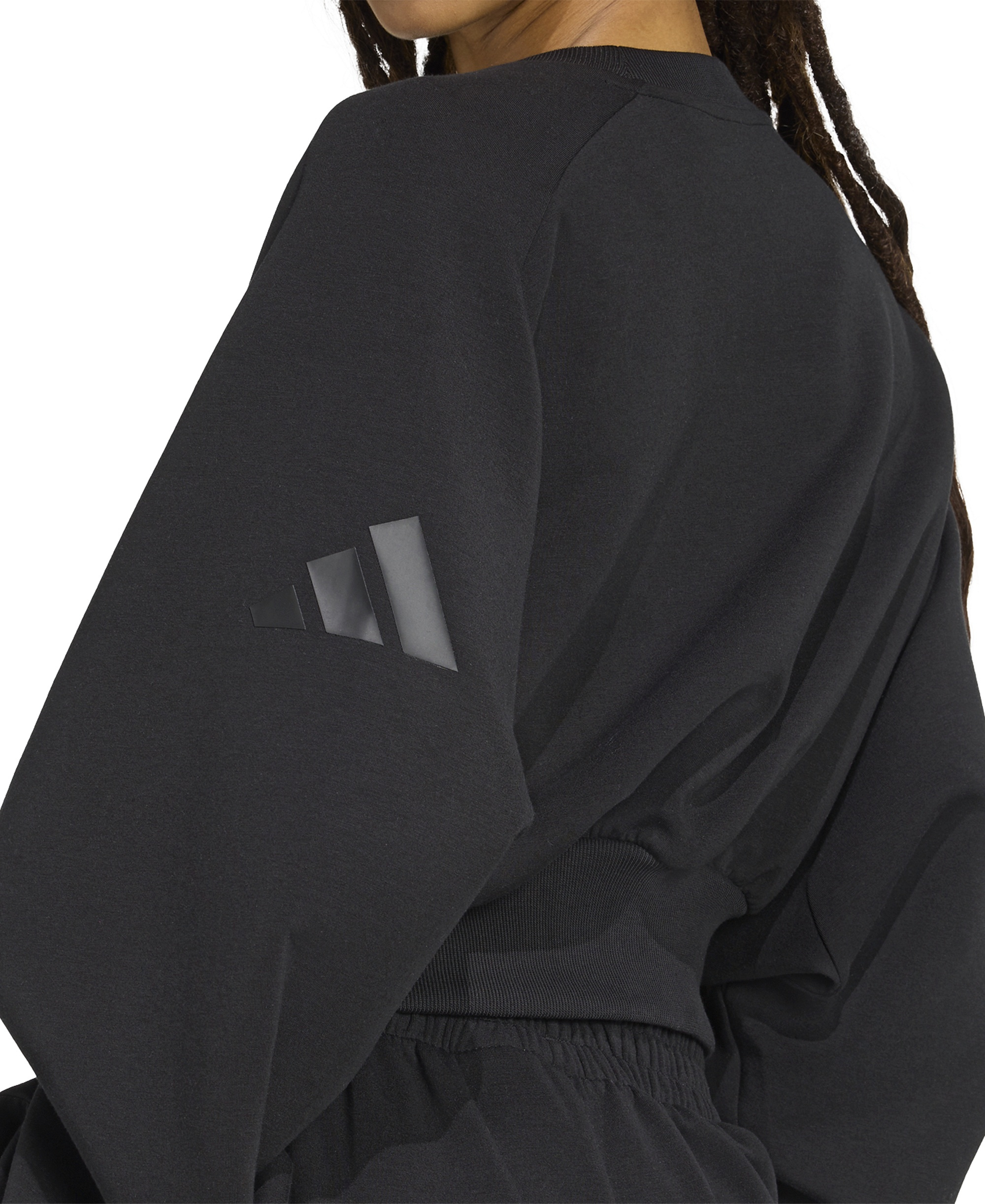 adidas Women's Soft Lux Relaxed Crewneck Sweatshirt - Black